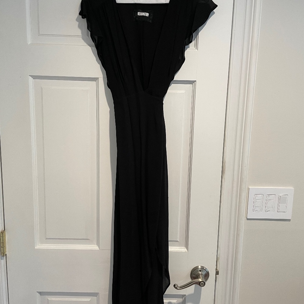 Reformation plunge wrap dress